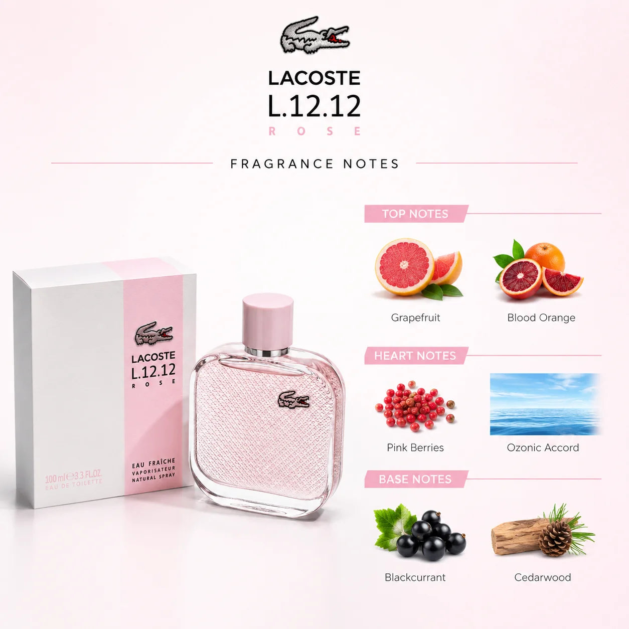 Lacoste L.12.12 Pink woman