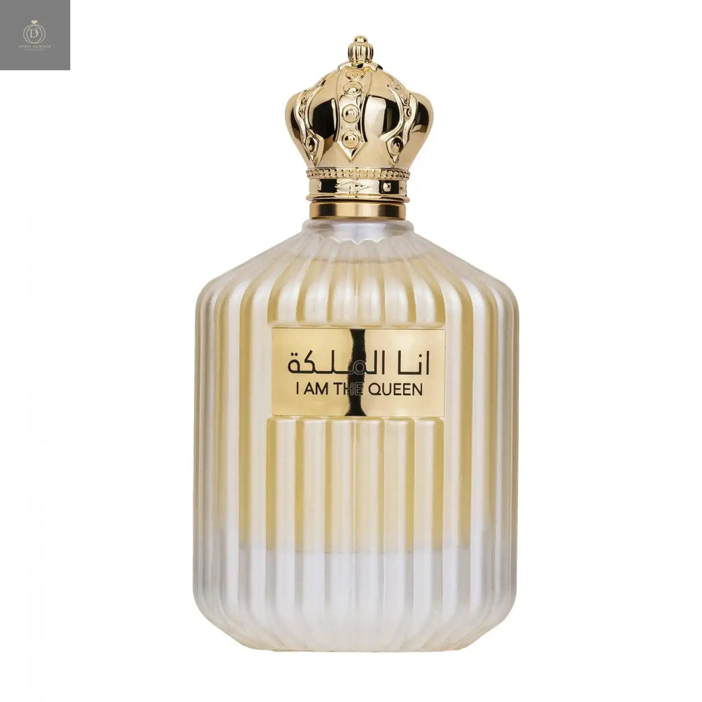 I am The Queen by Ard al Zaafaran - 100ml women's perfume with bergamot, jasmine, and vanilla notes, featuring a sensual floral scent for women, perfect as an Arabic fragrance.