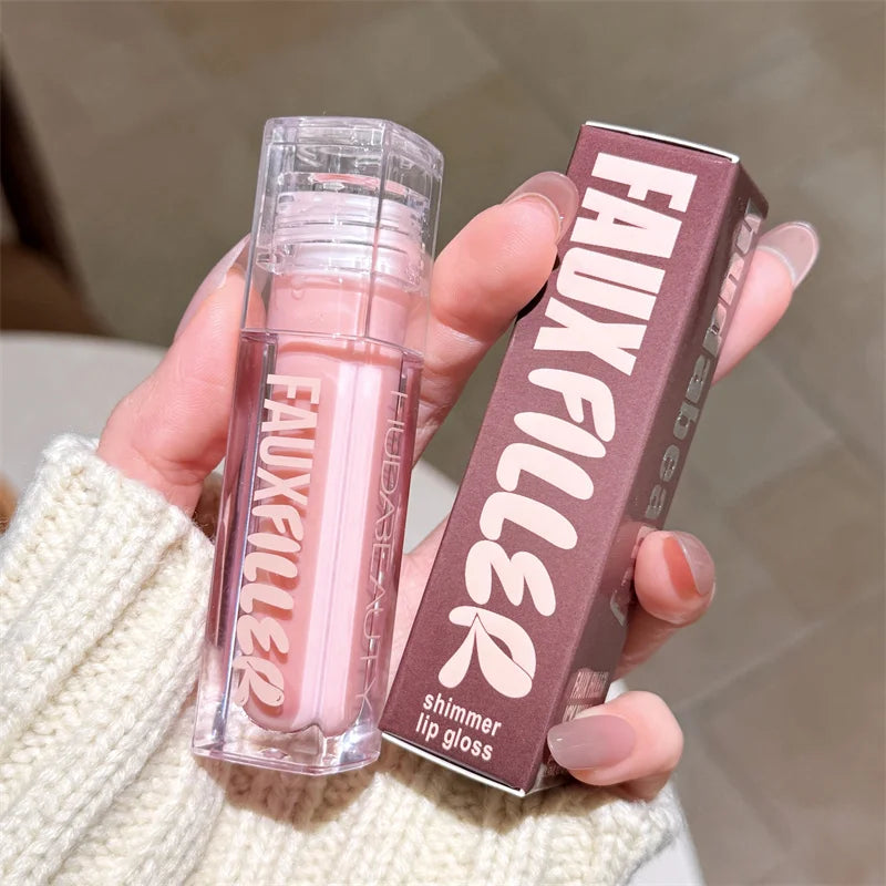 HudaBeauty Faux Filler Shiny Non-Sticky Lip Gloss Hydrating Crystal Clear