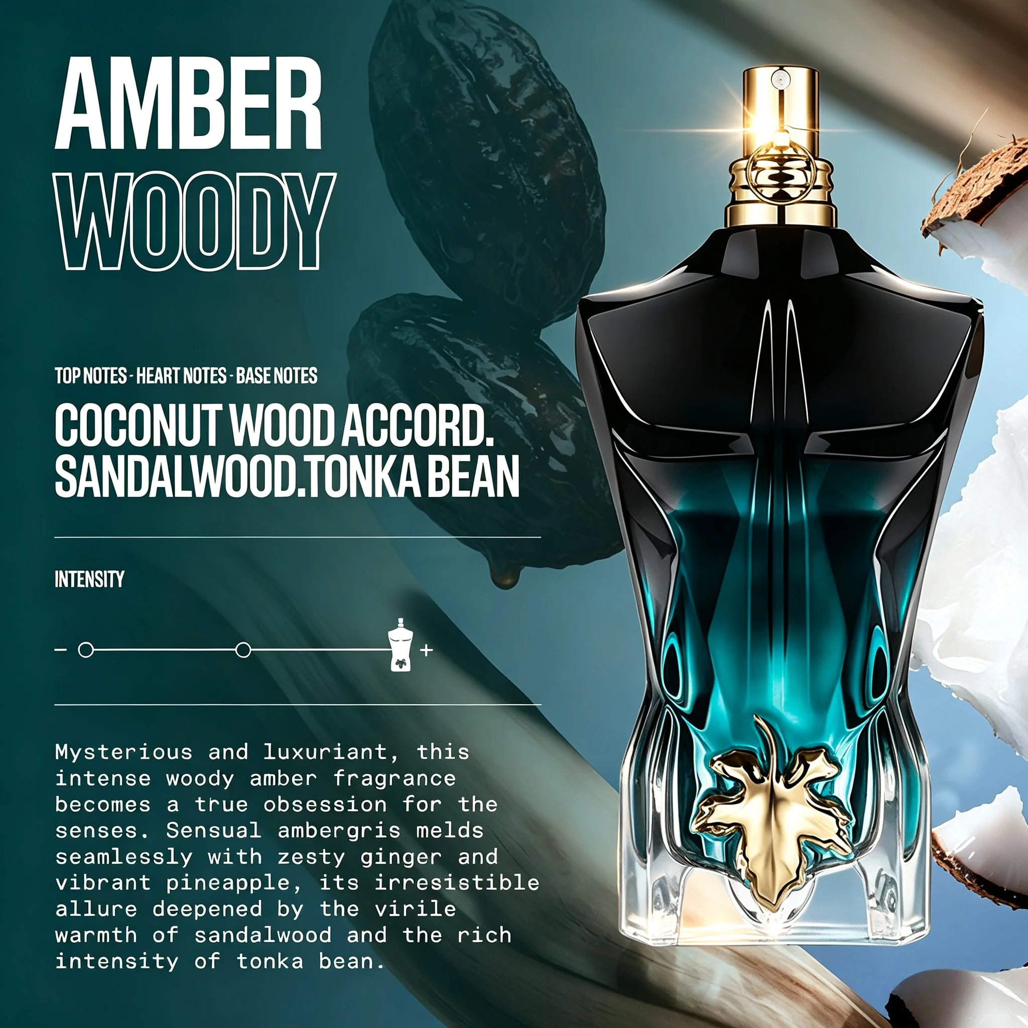 Le Beau EDT – Fragrância Aromática Amadeirada Masculina