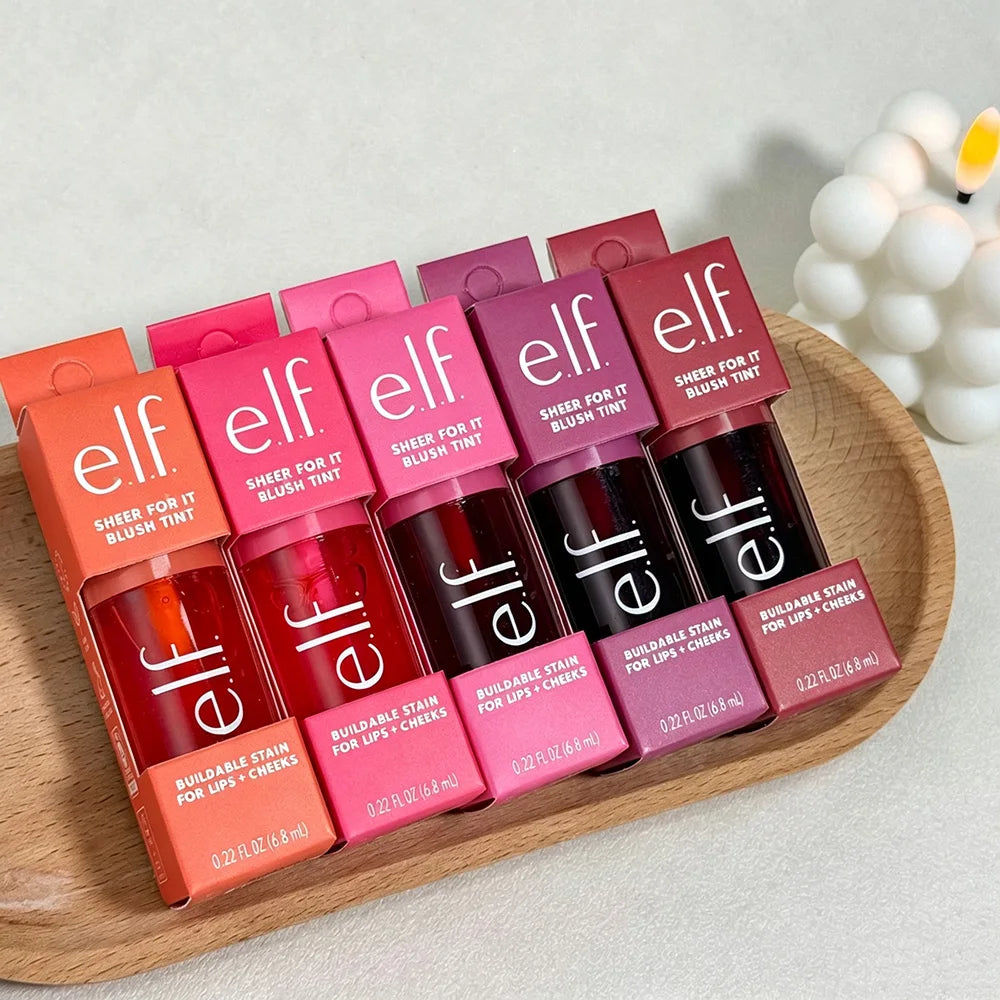 Elf New Sheer For It Blush Tint Dual-Use Liquid Blush Lip Gloss Sheer Tone Smooth Texture Nice Glow For Lip Cheek Daily Makeup