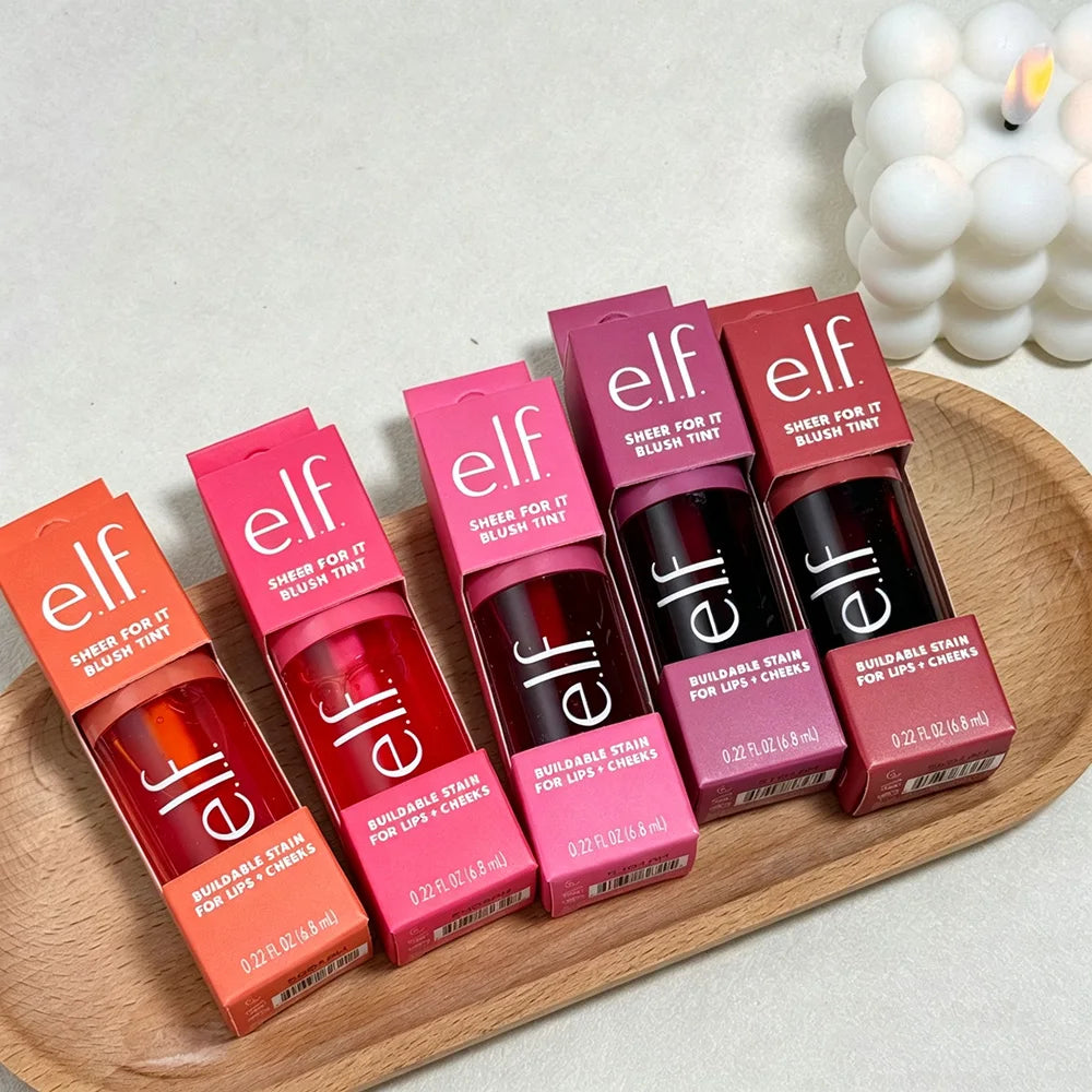 Elf New Sheer For It Blush Tint Dual-Use Liquid Blush Lip Gloss Sheer Tone Smooth Texture Nice Glow For Lip Cheek Daily Makeup