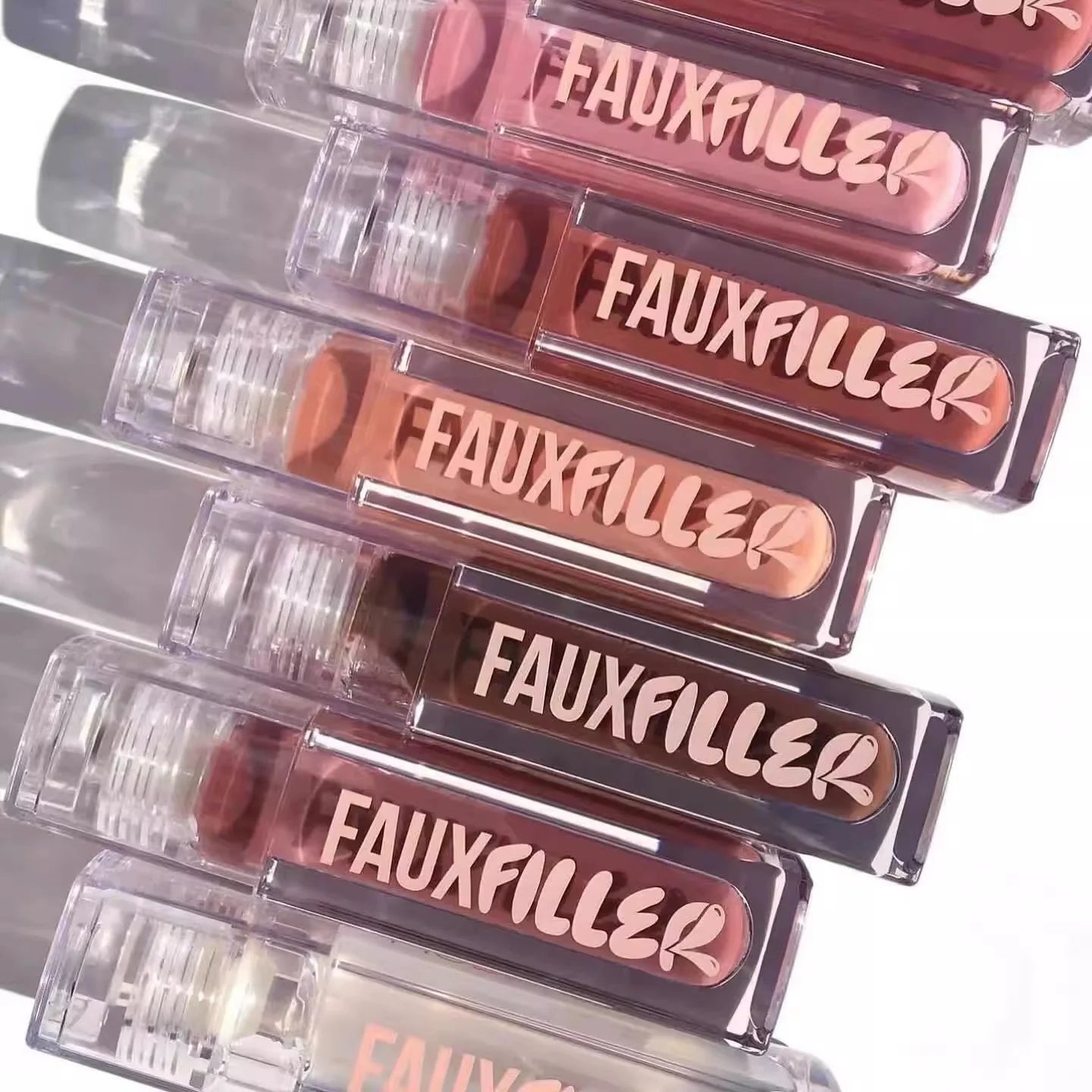 HudaBeauty Faux Filler Shiny Non-Sticky Lip Gloss Hydrating Crystal Clear