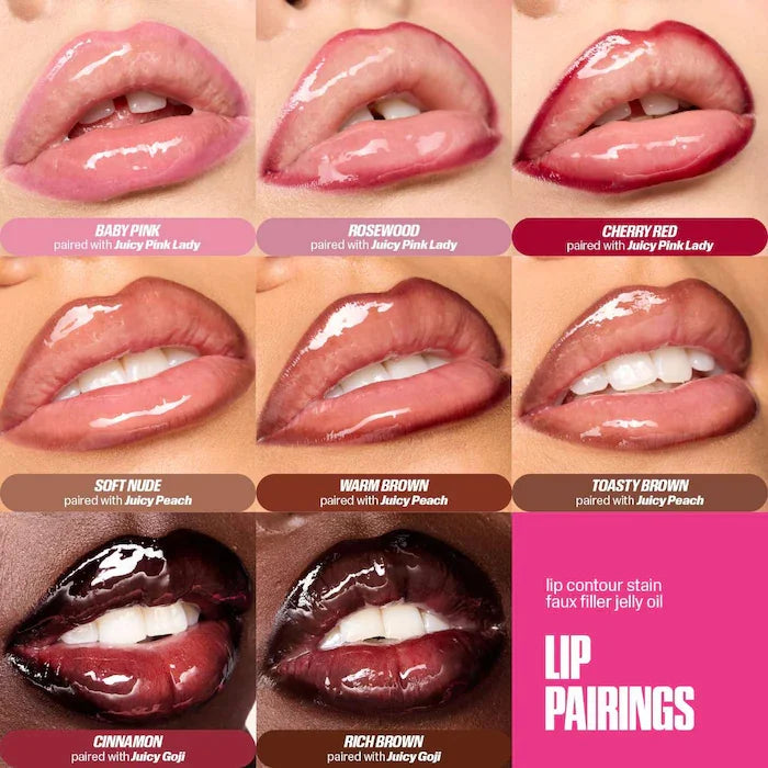HudaBeauty Faux Filler Shiny Non-Sticky Lip Gloss Hydrating Crystal Clear