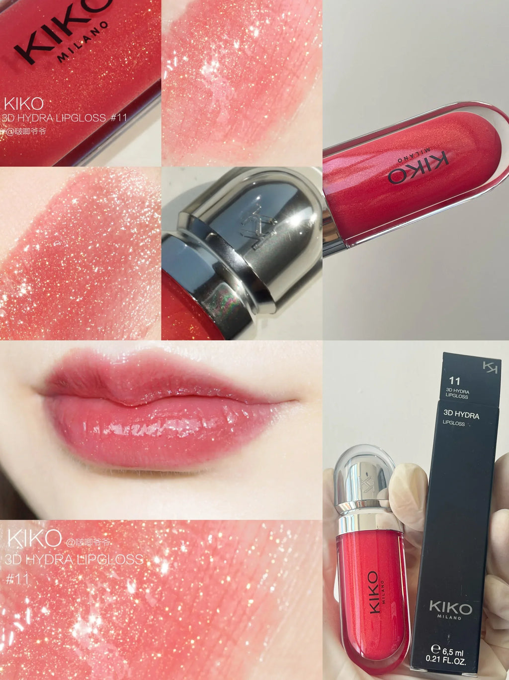 KIKO 3D Liquid Lip Glaze Transparent Lip Gloss Mirror Lipstick