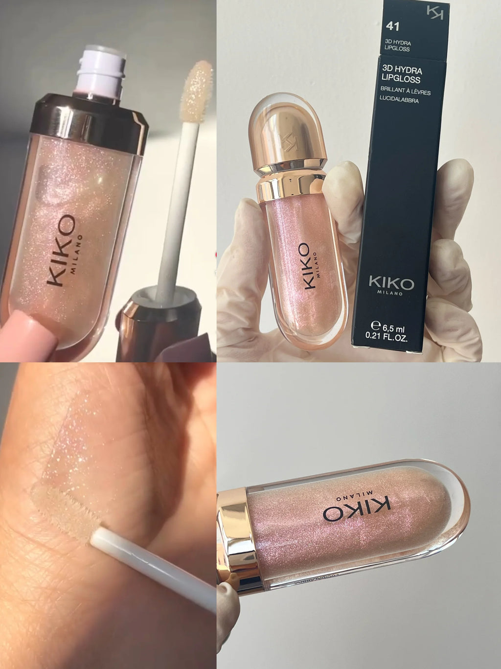 KIKO 3D Liquid Lip Glaze Transparent Lip Gloss Mirror Lipstick