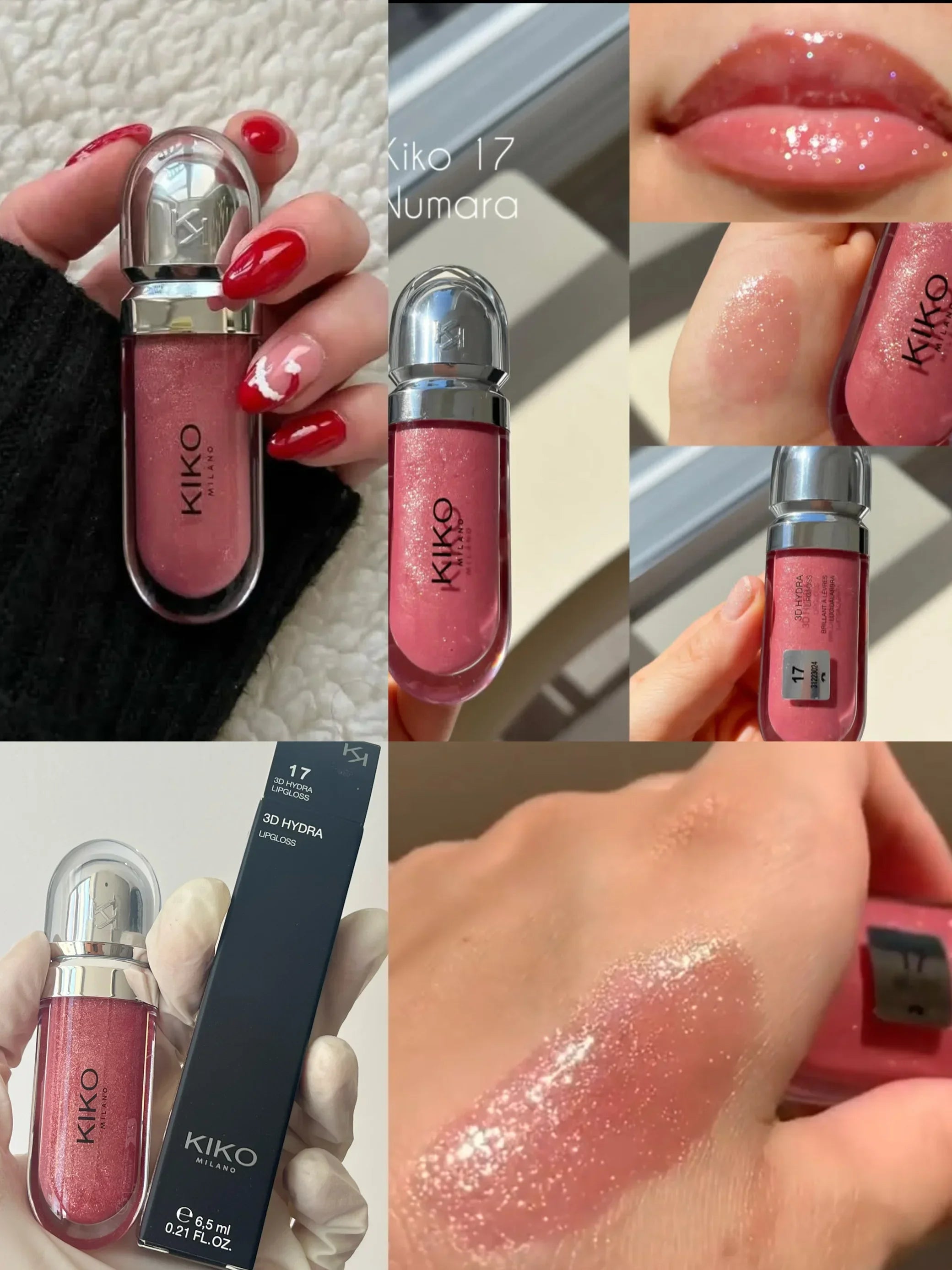 KIKO 3D Liquid Lip Glaze Transparent Lip Gloss Mirror Lipstick