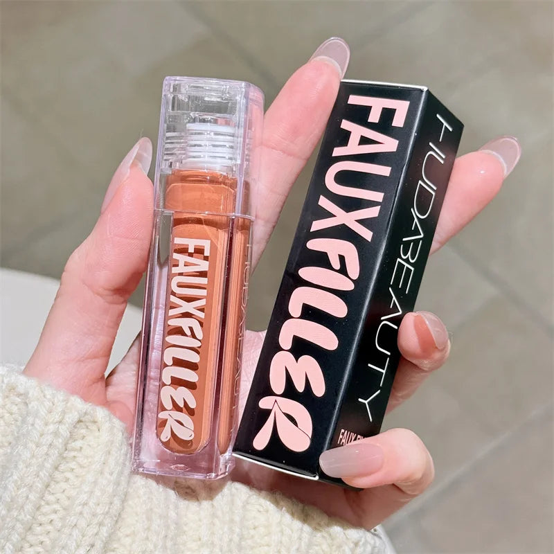 HudaBeauty Faux Filler Shiny Non-Sticky Lip Gloss Hydrating Crystal Clear