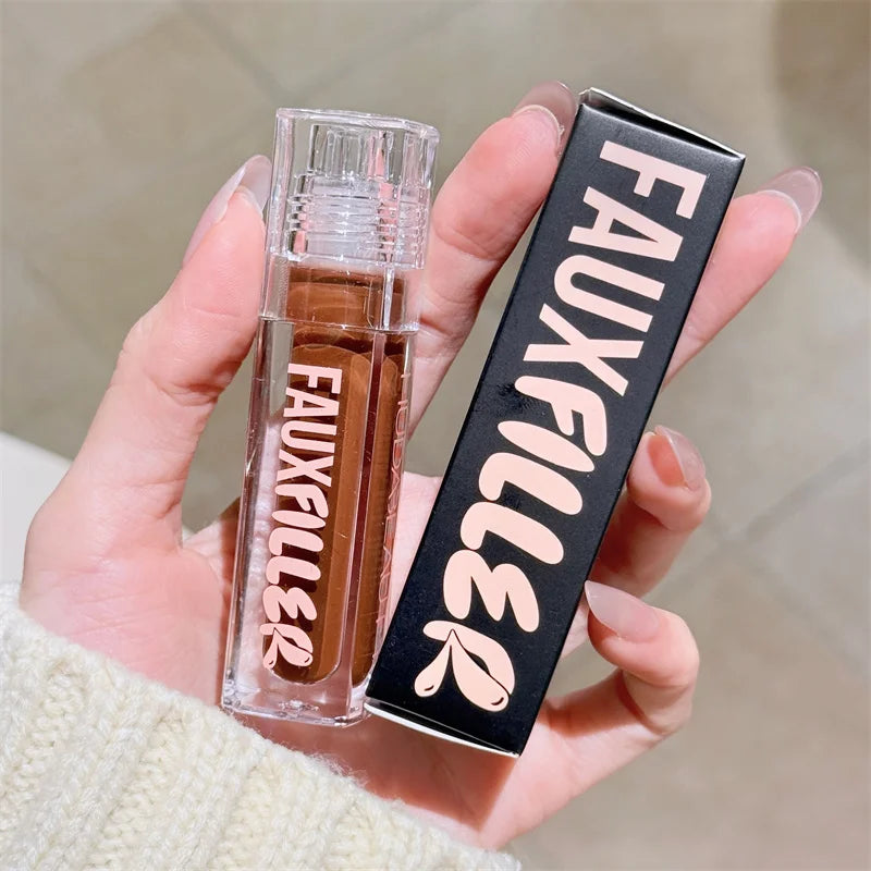 HudaBeauty Faux Filler Shiny Non-Sticky Lip Gloss Hydrating Crystal Clear