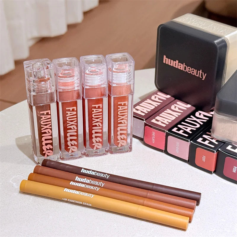 HudaBeauty Faux Filler Shiny Non-Sticky Lip Gloss Hydrating Crystal Clear