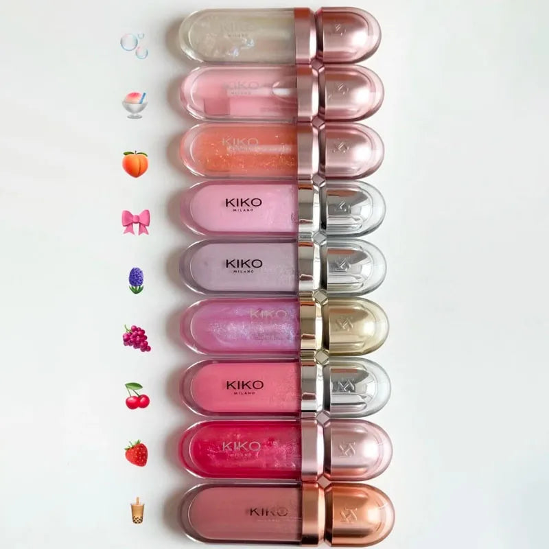 2026 KIKO Latest 3D Liquid Lip Plumper Glaze Transparent Lip Gloss Mirror
