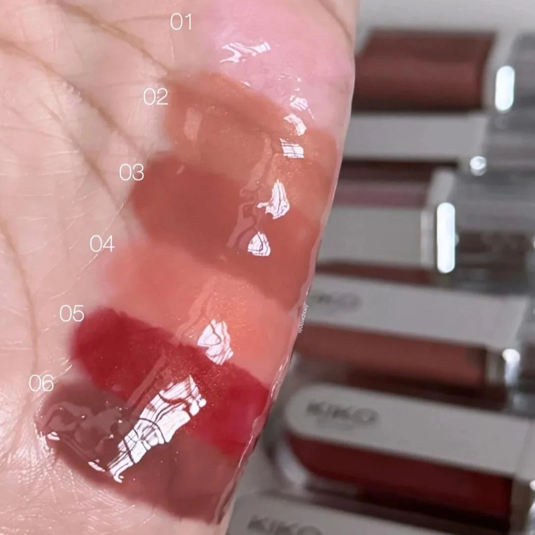 Fashion 3D Kiko Lip Gloss Liquid Lip Glaze Transparent Lipgloss Mirror